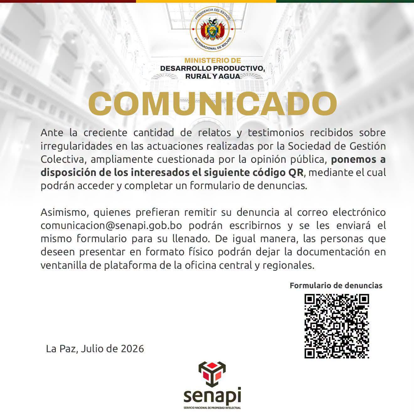 Sobodaycom rechazó las acusaciones, pero aceptó la fiscalización tras denuncias públicas de autores y compositores bolivianos.jpg